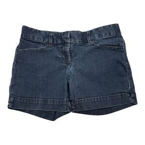 The Limited Denim Tailored Short Women's Blue Dark Wash Low-Rise Sz 0R